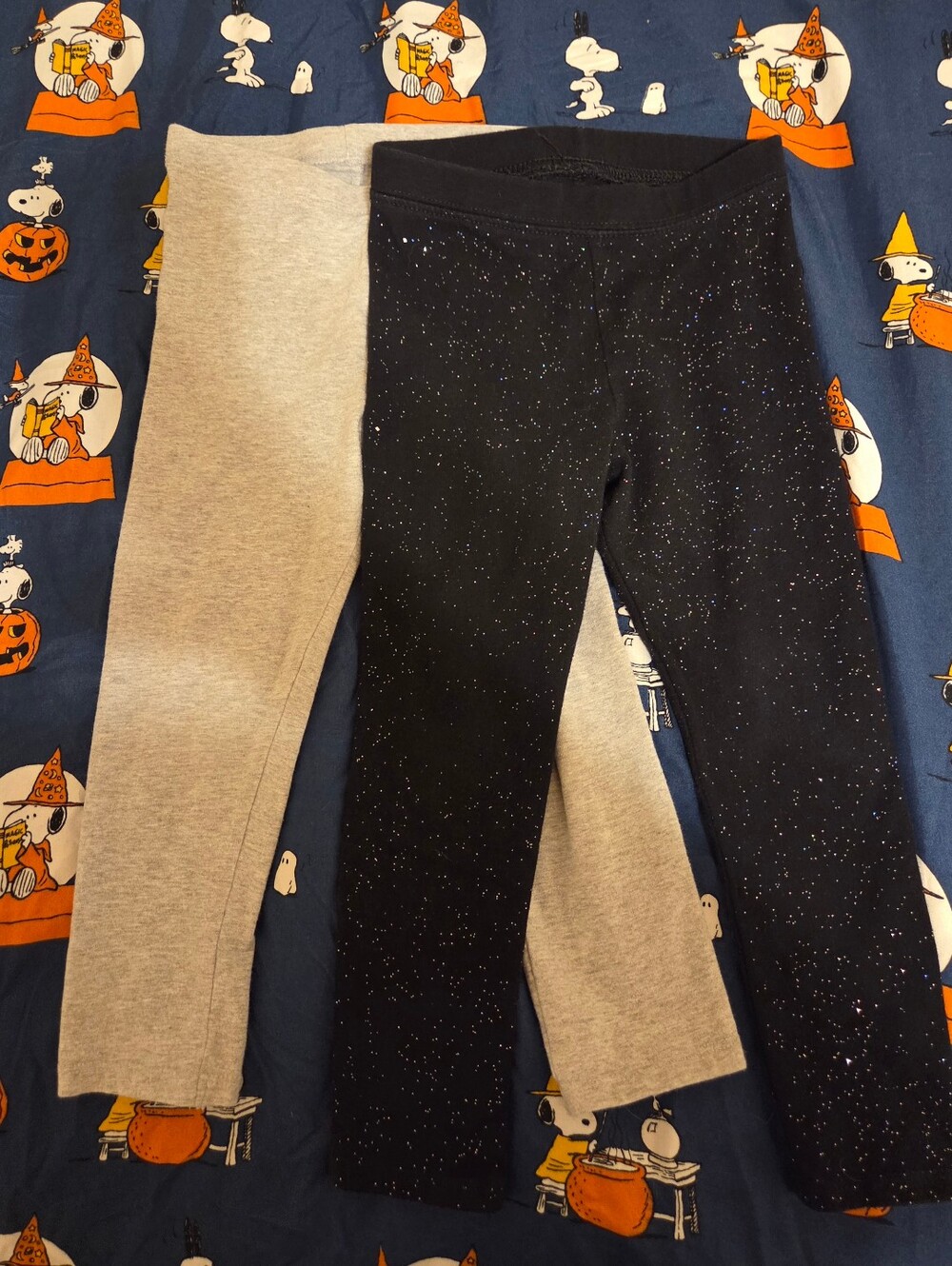 Bundle: Girls' 3T Sparkle Black & Heather Gray Leggings-Everyday Bottoms